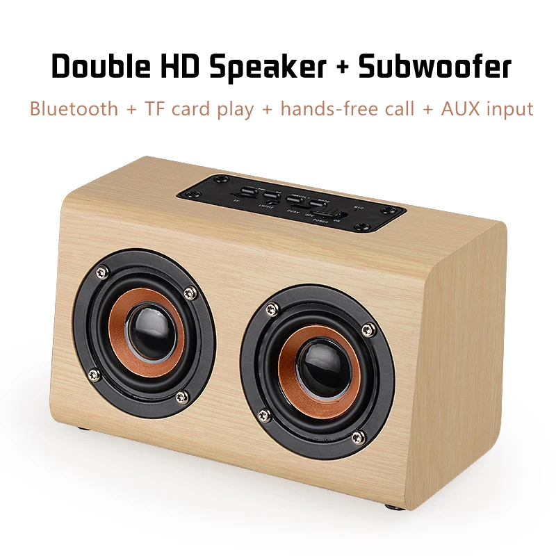 Новинка 2017 спикер W7 ретро деревянный HIFI 3D двойной громкий динамик s Bluetooth