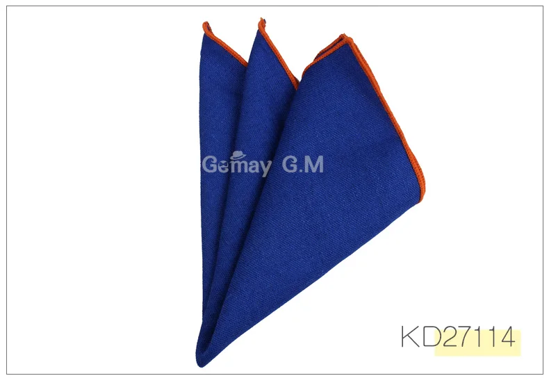 KD27114 Модные однотонные льняные карманные квадратные костюмы носовые платки ярких цветов Повседневный костюм квадратный платок полотенца вечерние шарфы - Цвет: KD27114