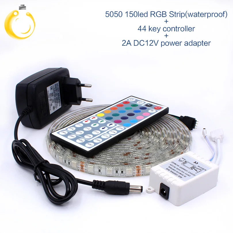 Светодиодная ленсветильник 12 В постоянного тока RGB SMD 2835 5050 44 кнопки пульт