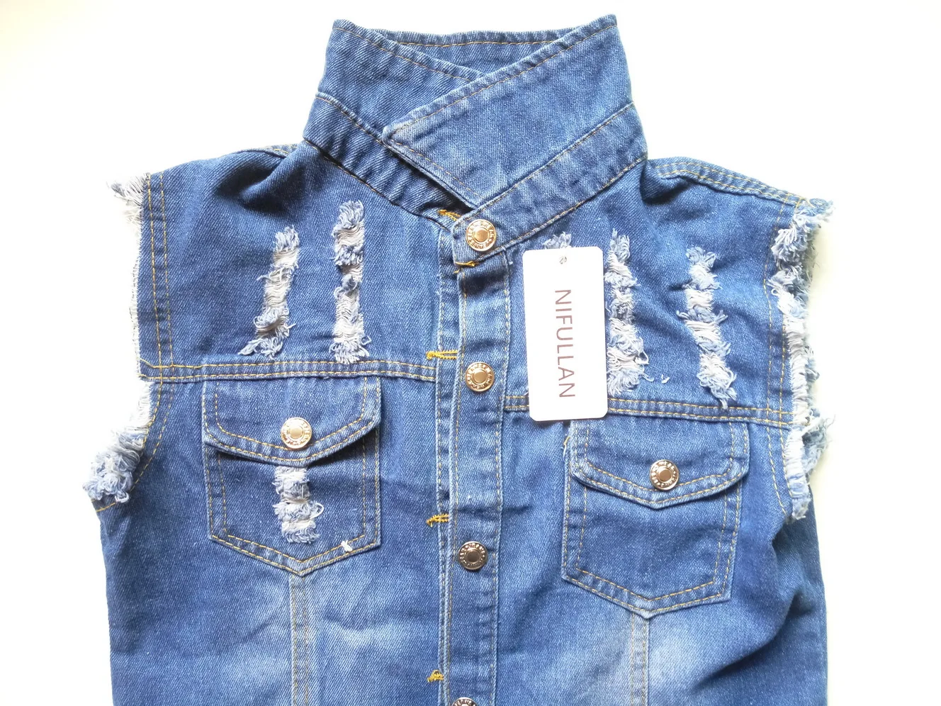 жилет женский безрукавка женская джинсовая Корейская версия большие размеры