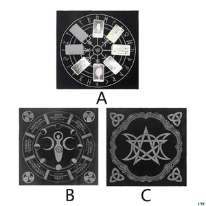 49x49 см скатерть Таро Тройная Луна пентаграмма языческий алтарь Таро ткань фланель