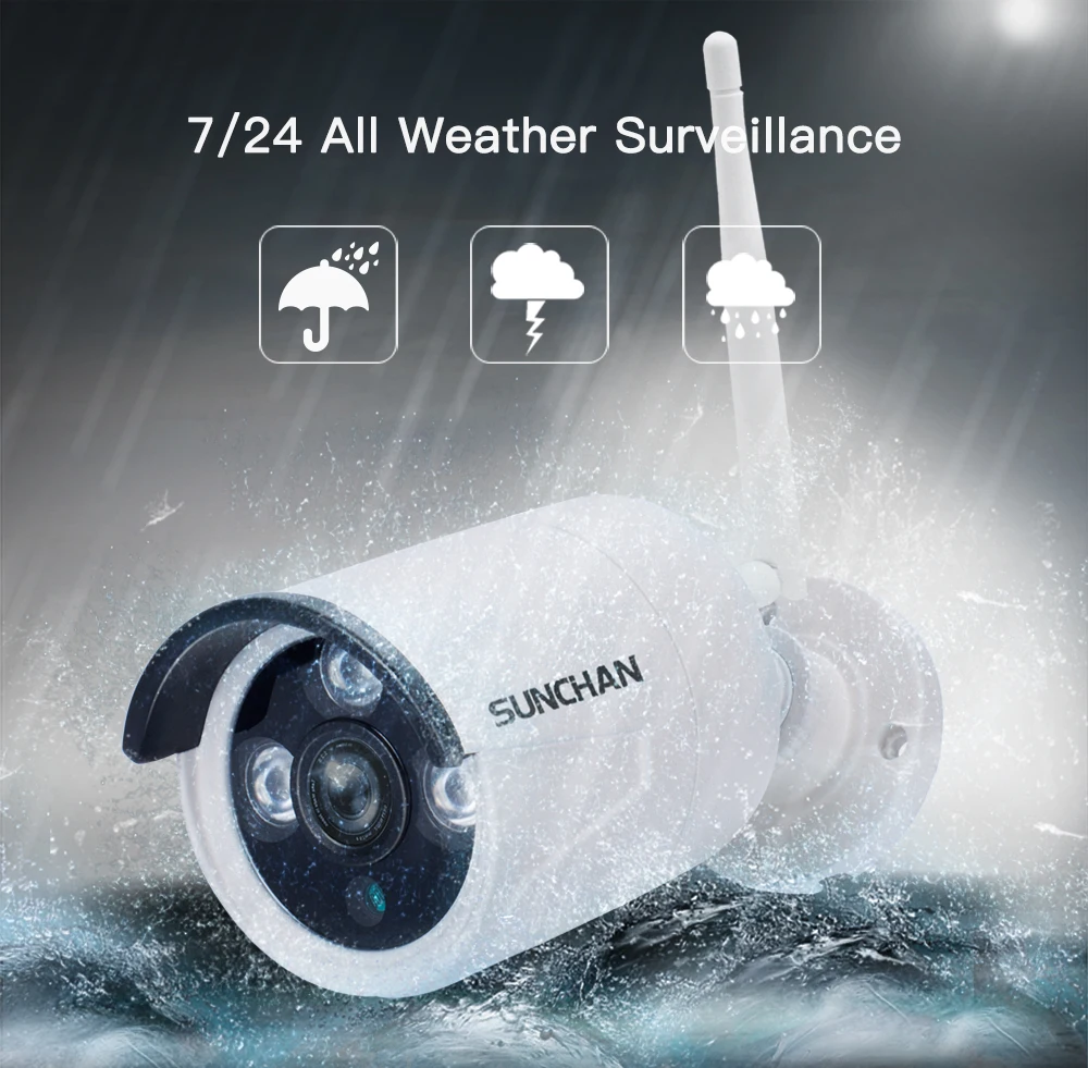 SUNCHAN 4CH массив HD дома WI FI Беспроводной безопасности Камера Системы DVR Kit 1080 P CCTV