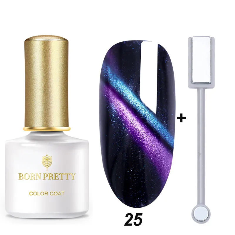 Set 24 BORN PRETTY 6 мл Гель-лак для ногтей кошачий глаз магнитный лак для ногтей замачиваемый УФ-Гель-лак эффект кошачьих глаз базовое верхнее покрытие - Цвет: Set 24