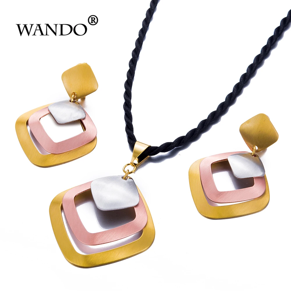 WANDO Эфиопский комплект Модные украшения комплекты для Для женщин три Слои