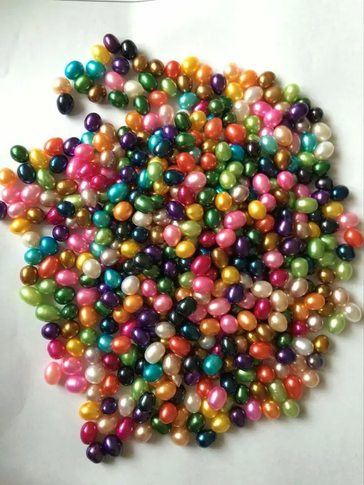 Free Shipping Fashion 20pcs/lot 6-7mm DIY Blue Rice Natural Freshwater Pearl Oval Loose Charms Beads Wholesale LO009 | Украшения и