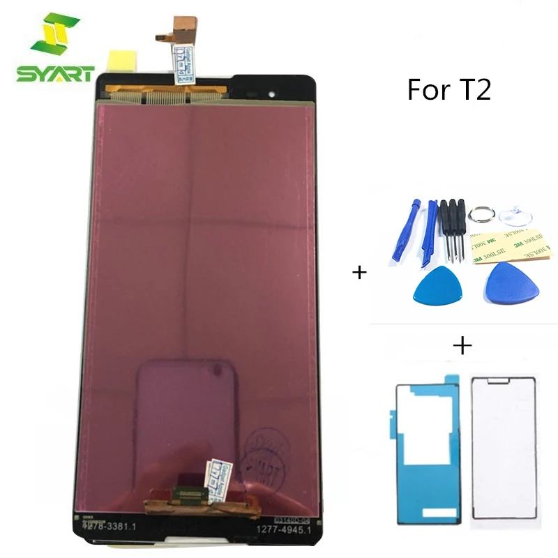 SYART сенсорный экран для Sony Xperia T2 Ultra D5303 D5306 черный XM50H стекло дигитайзер дисплей