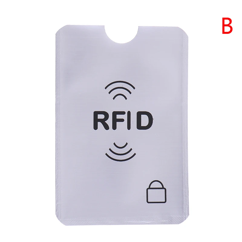 B 10 шт. с протекторами для банковских карт безопасный рукав RFID Блокировка ID держатель фольга щит ID Держатель карты значки паспорт - Цвет: B