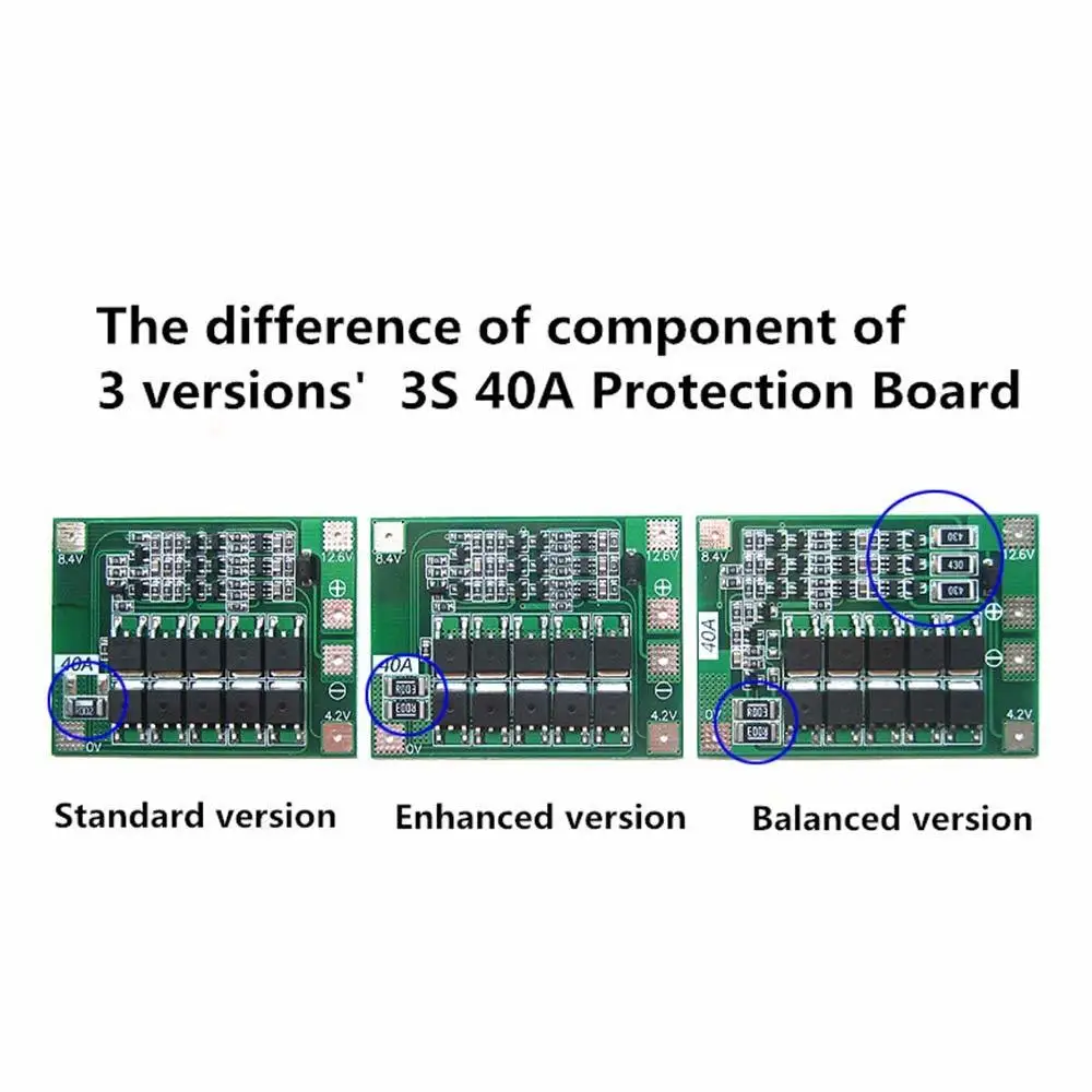 Защитная плата Aokin 3S 40A BMS 11 1 В 12 6 18650 для литиевых батарей с