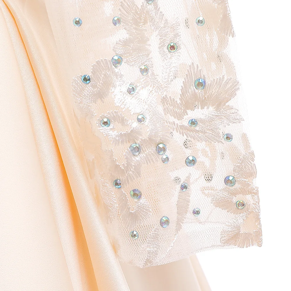 

2020 Princess Lace Flower Girl Dresses Long Sleeves First Communion Gowns Birthday Party Dresses formal with Pageant Gown