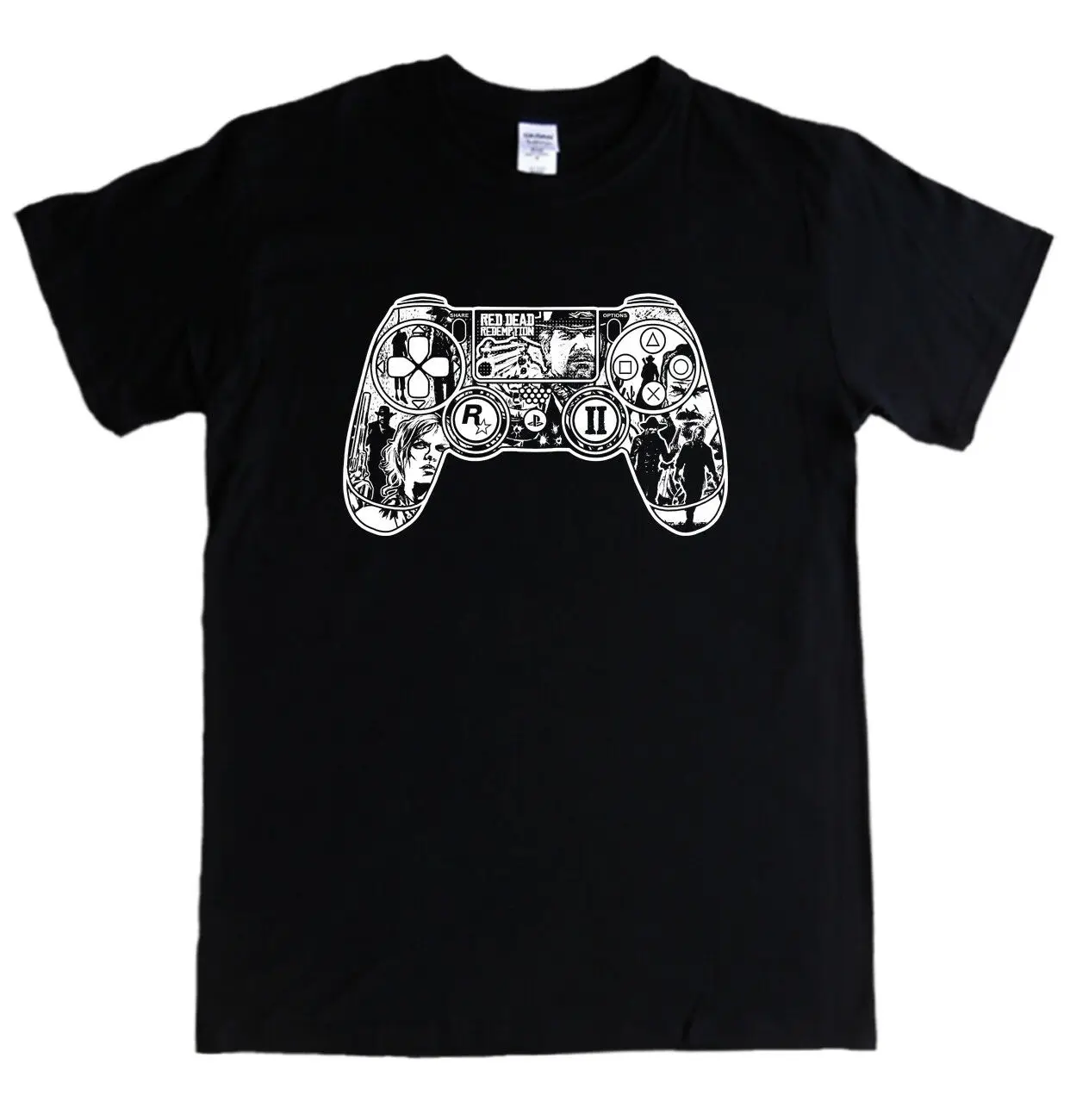 Красные изображения из фильма RED Dead Redemption 2 PS4 Pad t shirt S 5XL morgan marston playstation tee 100% хлопок