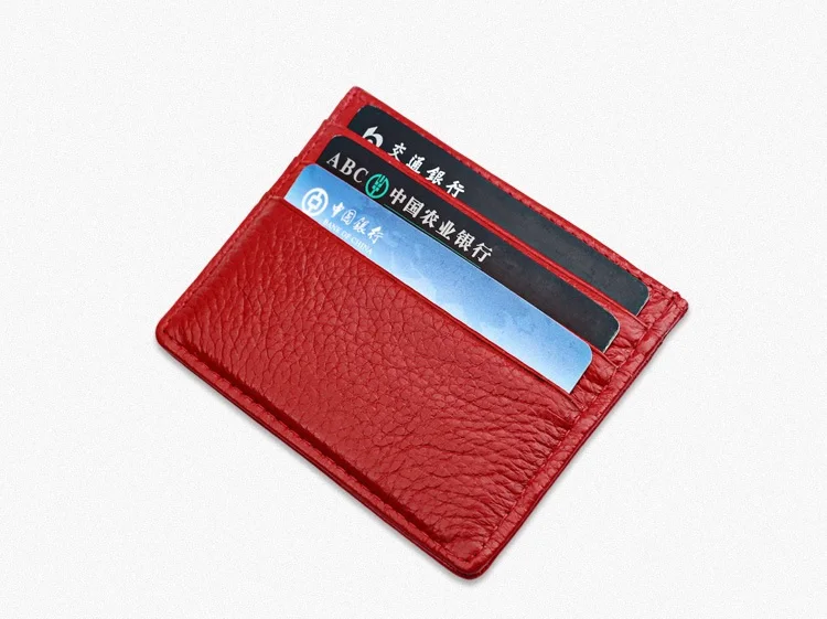RFID супер тонкий Натуральная кожа ID держатель для карт Женский Мужской кошелёк для банковских карт кошелек Кредитная карта бизнес держатель для карт Органайзер HB49