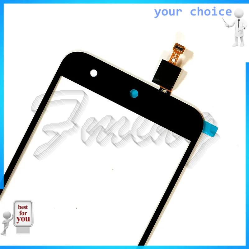 Черный сенсорный экран телефона дигитайзер Сенсорная панель Переднее стекло