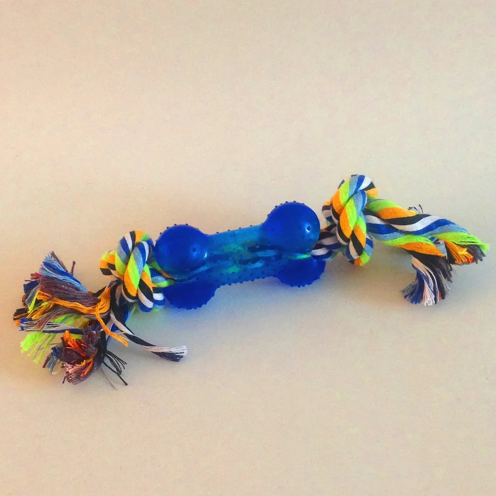 Cotton rope pet toy dog grinding supplies wholesale cotton double knot bone | Дом и сад