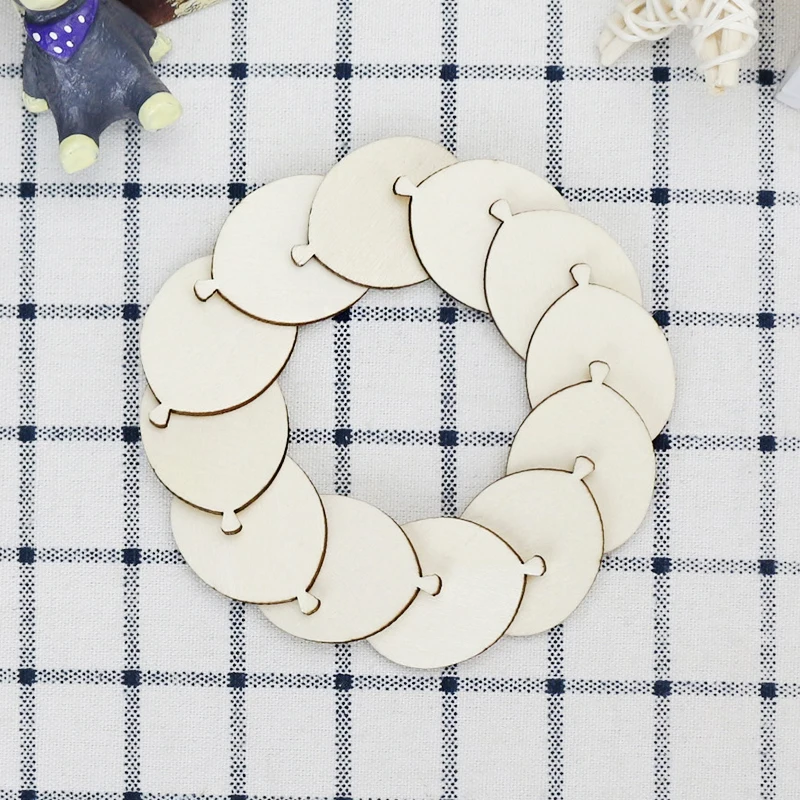 25 шт. натуральные деревянные Этикетки пустой шар форма для свадебной вечеринки