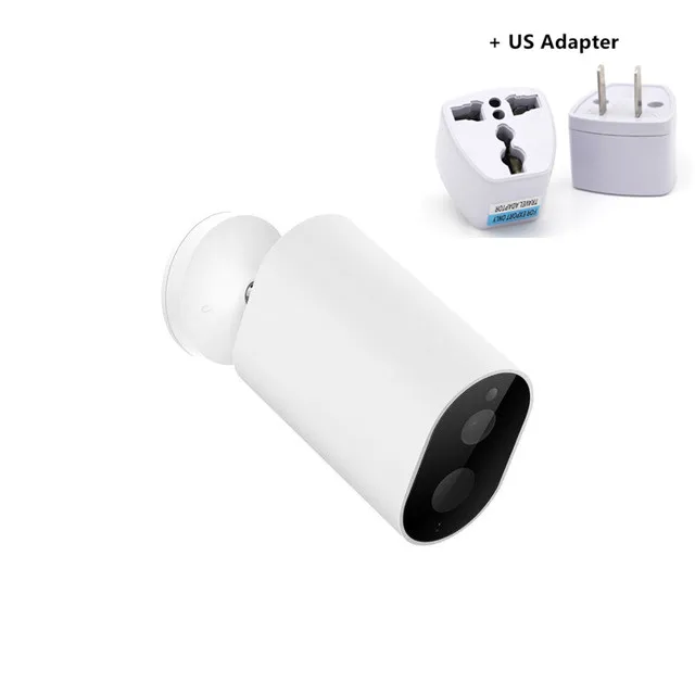 Standard US plug Новая Xiaomi xiaobay умная беспроводная камера 1080P 120 ° AI датчик обнаружения PIR с батареей IP65 Водонепроницаемый работает с приложением Mijia - Цвет: Standard US plug