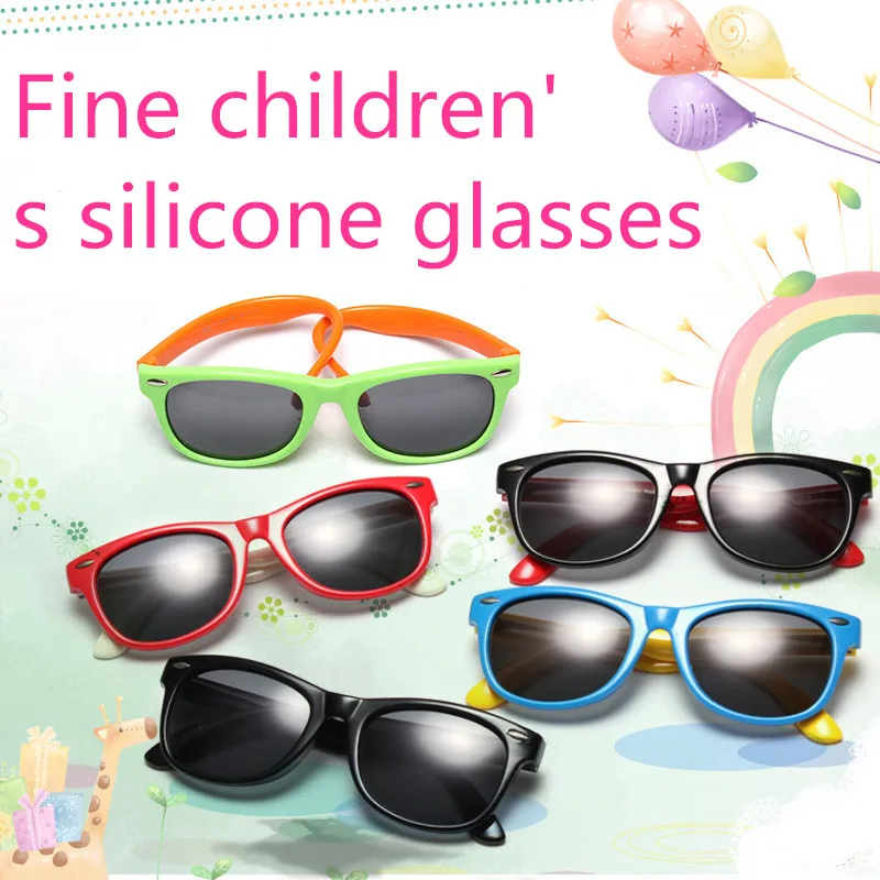 

2019 Hot Polarized Oval Kids Sunglasses Children Glasses Flexible Silicone Girls Boys Safety Anti-glare Sun Glasses UV400 Gafas