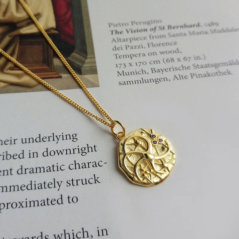 Серебряное ожерелье Silvology 925 пробы с космической планетой Золотое Оригинальное