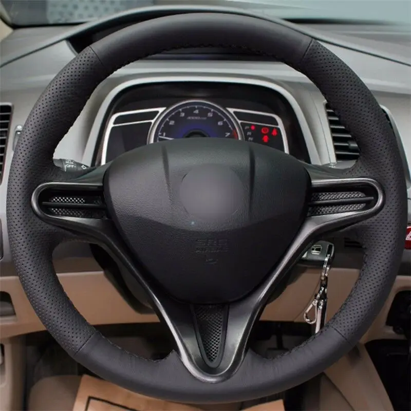 Кожаный чехол на руль для Honda Civic 8 2006 2011|Чехлы руль| |