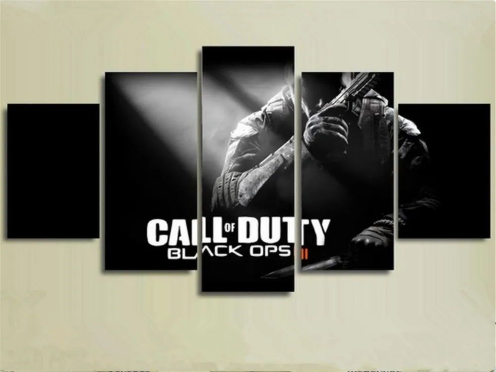Игровая картина Call Of Duty Warfare 5P с принтом на холсте HD абстрактная Офисная настенная