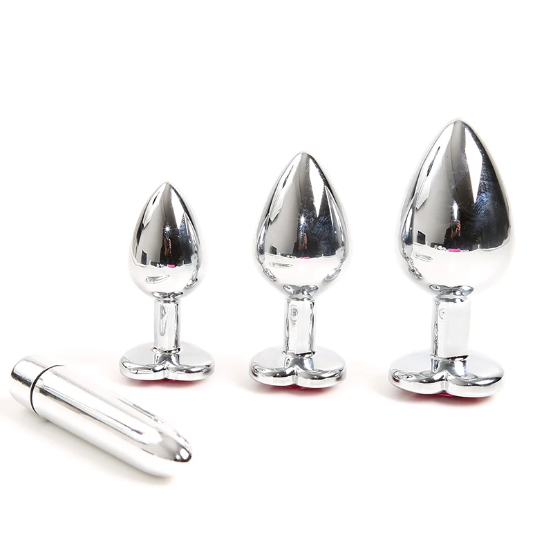 Интимная металлическая Анальная пробка с кристаллами ювелирные изделия гладкая