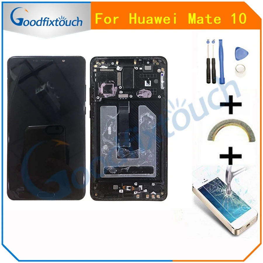 С рамкой для Huawei Mate 10 MT10 ЖК дисплей + сенсорный экран дигитайзер в сборе Замена Mate10