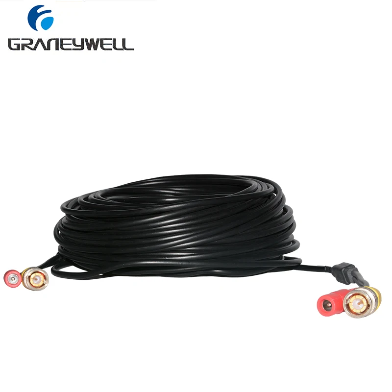 BNC Video Power Siamese Cable 65ft 18m for Analog AHD CVI CCTV Surveillance Camera DVR Kit | Безопасность и защита