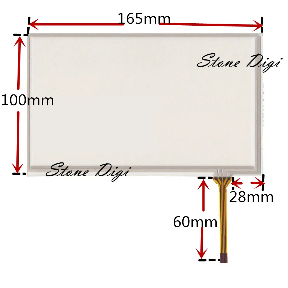 100% новый 7-дюймовый 4-проводной 165 мм * 100 Сенсорный экран дигитайзер для A070VW08 V.0 V0 V2