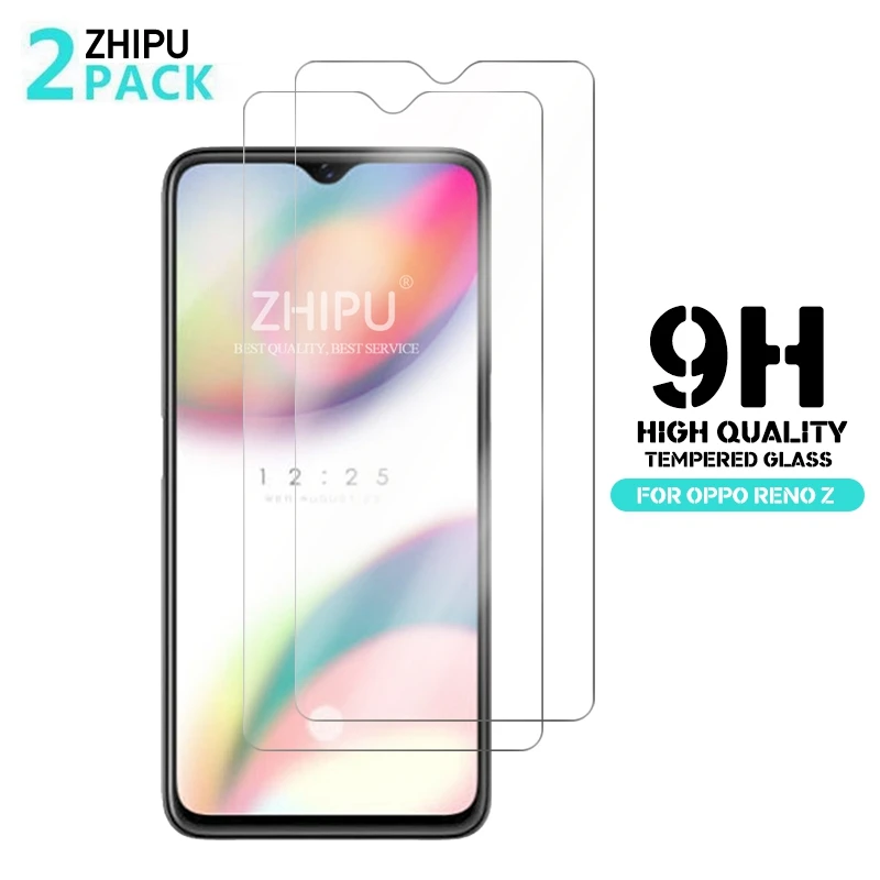 2 шт закаленное стекло для OPPO Reno Z, Защитное стекло для экрана 2.5D 9 H, Премиум Закаленное стекло для OPPO Reno Z, защитная пленка 6,4"