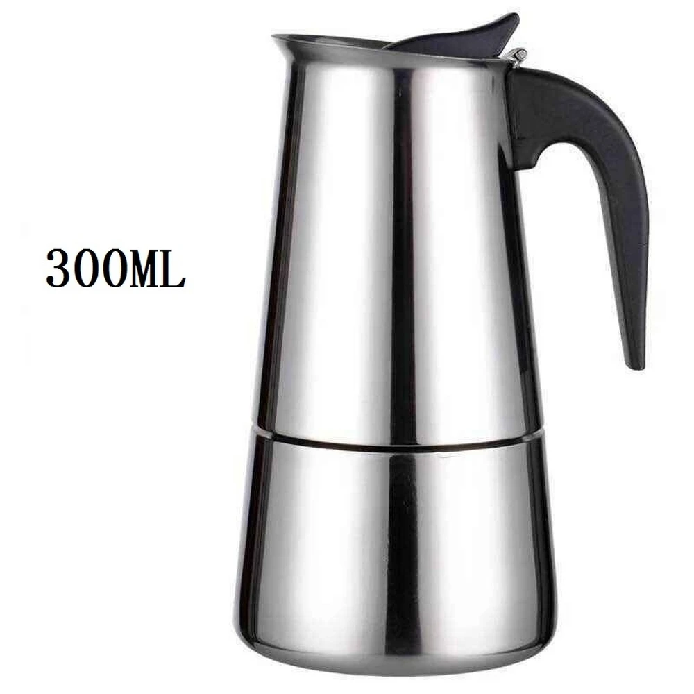 Straight 300ml 100/200/300/450 мл Портативный Кофе разработчиков в итальянском стиле топ Moka эспрессо Cafeteira Кофеварка плите Кофе горшок - Цвет: Straight 300ml
