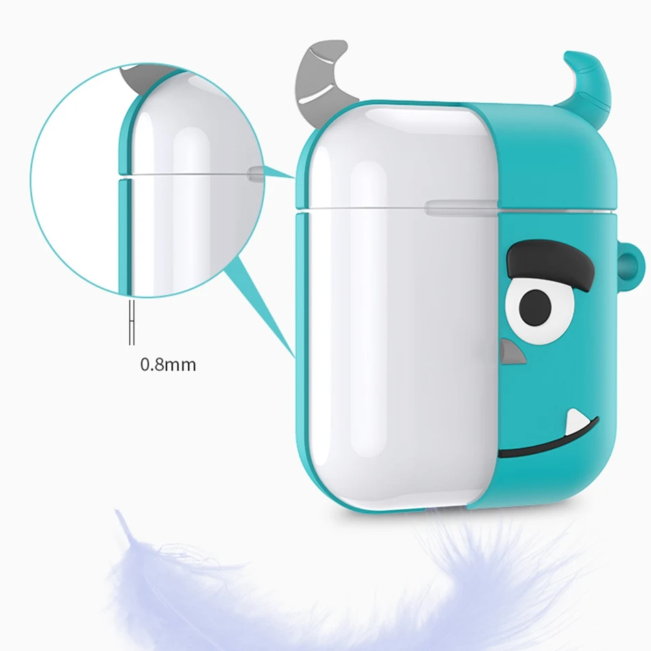 3D чехол для наушников для Airpods, силиконовый чехол с милым мультяшным осликом, чехол для наушников для Apple Air pods, чехол для наушников, аксессуары