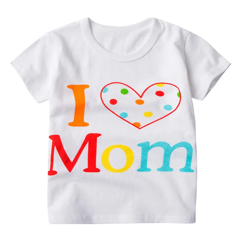 AN0148 I love Mom Bear Leader/детская одежда г., Детская рубашка детская футболка с короткими рукавами и круглым вырезом одежда для детей от 1 до 4 лет - Цвет: AN0148 I love Mom
