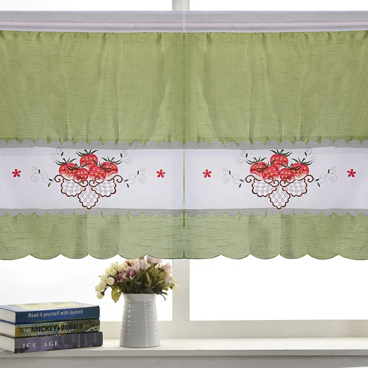 Роман Шторы хлопок занавеска из бусин Ретро полые подол Рождество Треугольная