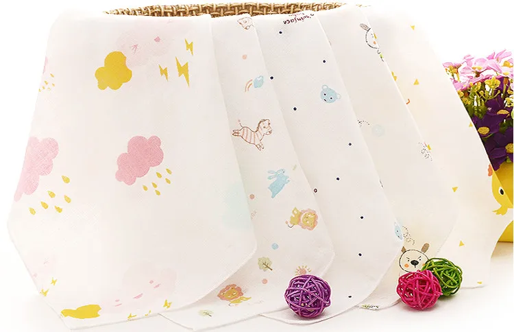 10 шт./лот хлопковые полотенца с рисунком мягкое детское полотенце носовой платок