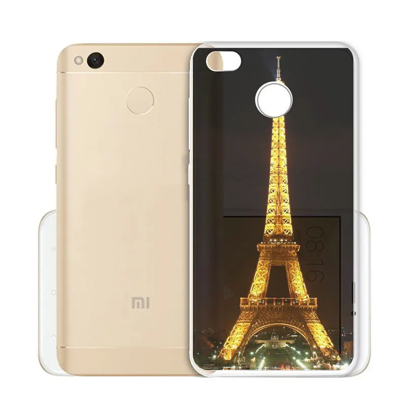 ТПУ Ясно градиентный телефонный чехол для mi 6 5 5S note3 красный note4x 4x3 S 4a 5a note5a Париж