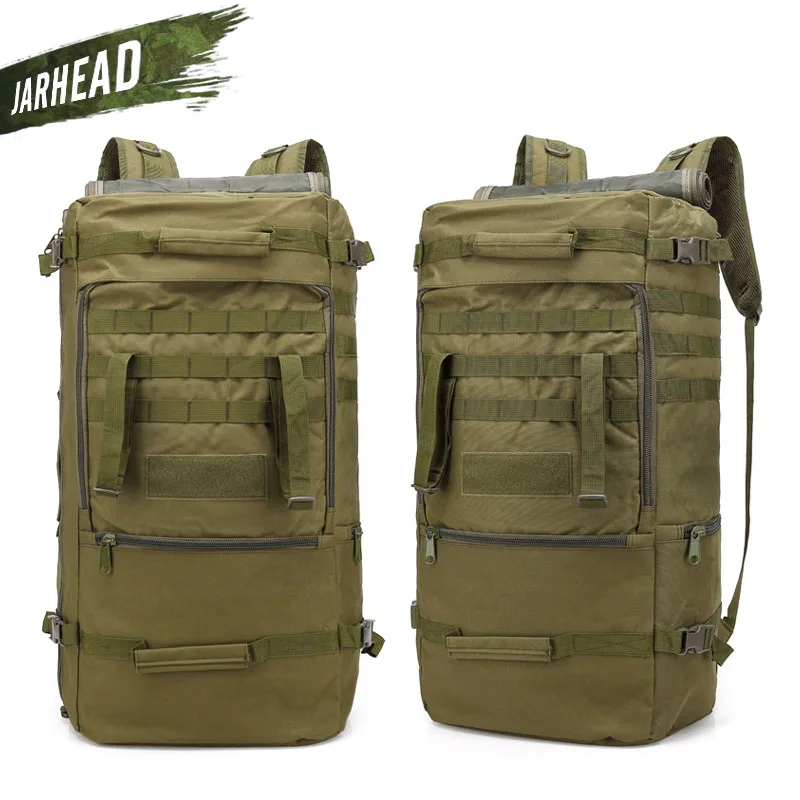 

60L Camping Hiking Military Backpacks Unisex Outdoor Travel Durable Rucksacks Tactical Sport Climbing Knapsack with Rain Cover
