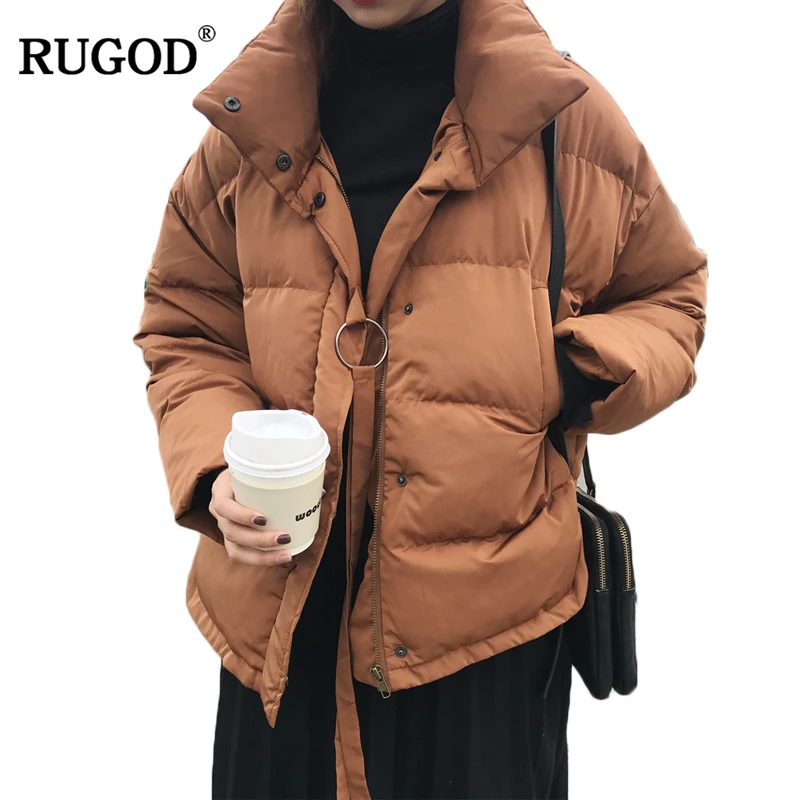 Модное однотонное плотное женское весеннее пальто RUGOD 2018 Женская куртка на