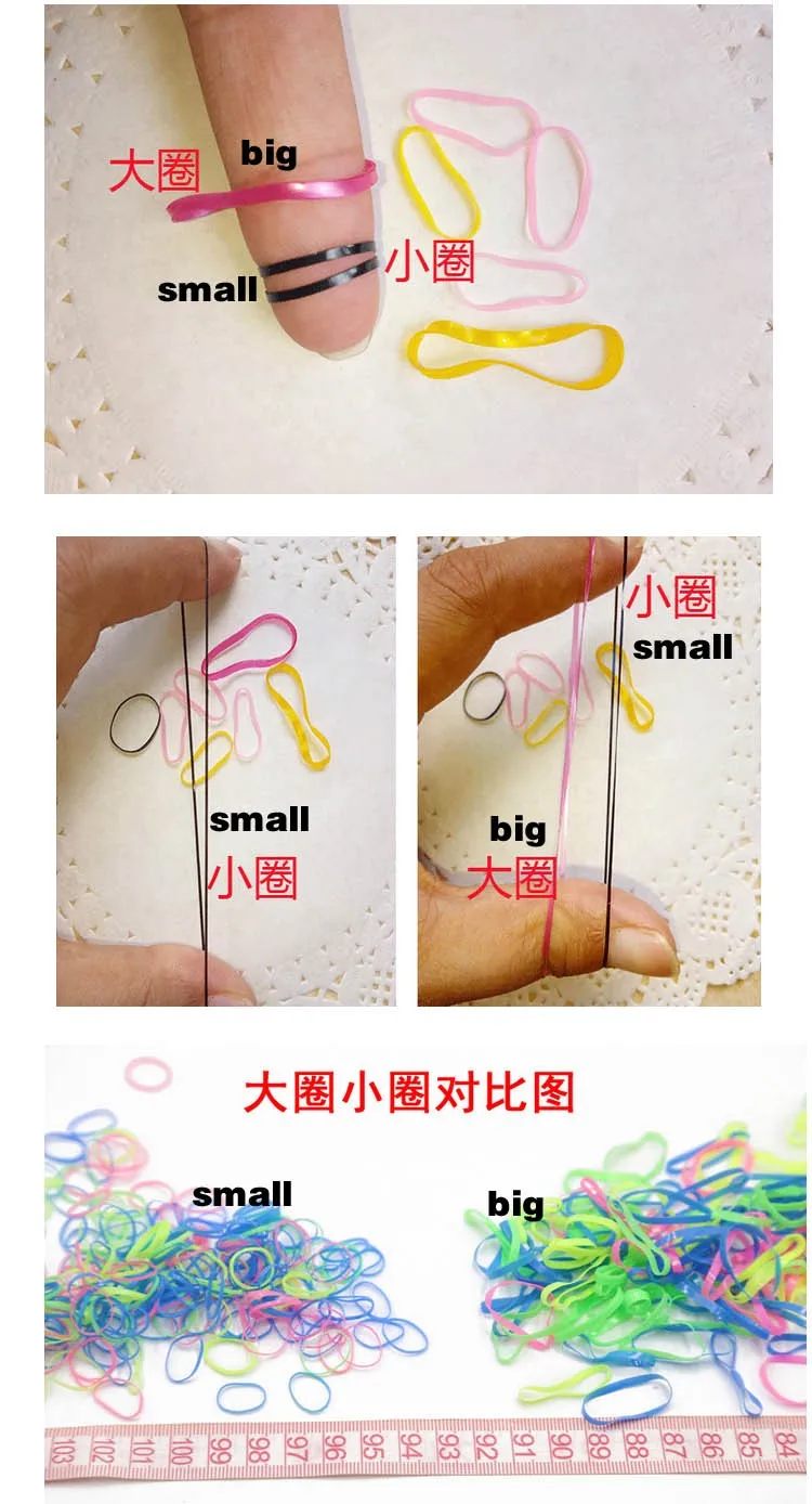 200pcs Small Rubber Children Hair Bands Colorful Assorted Band Gigh Elastic Hair One-time Band Wholesale Children Hair Accessory