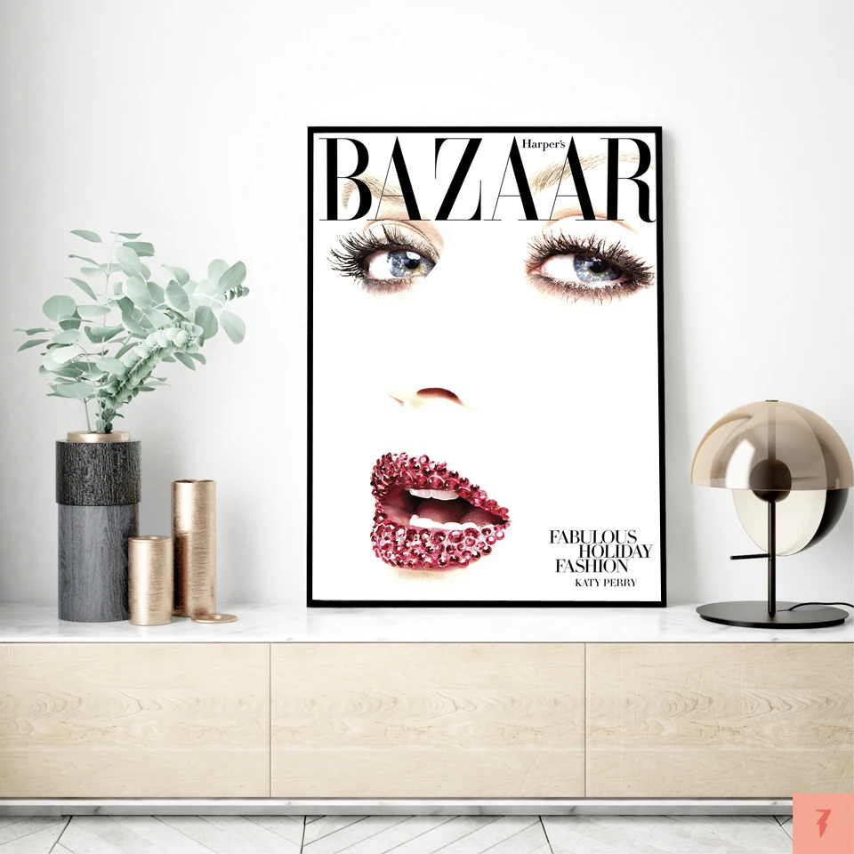 Современные модные плакаты и принты 2 шт. A4 Обложка для журнала BAZAAR постер Картина