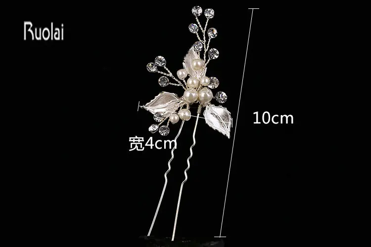 2017 Горячая Распродажа Дешевое золото и серебро шпилька для волос в виде листа Pearl