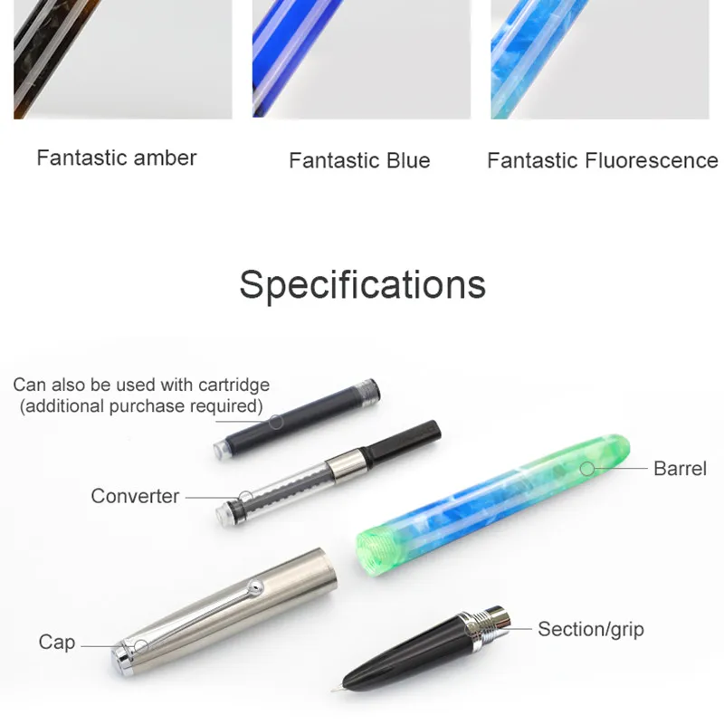 Перьевая ручка Jinhao чернильная Роскошная канцелярская каллиграфическая Ручка