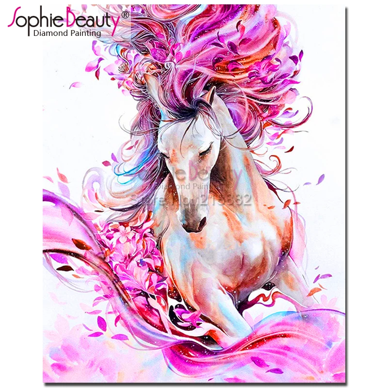 

Sophie Beauty Diy Алмазная картина, вышивка крестом, лошадь, животное, ручная работа, вышивка, стразы, мозаика, домашний декор, рукоделие C643