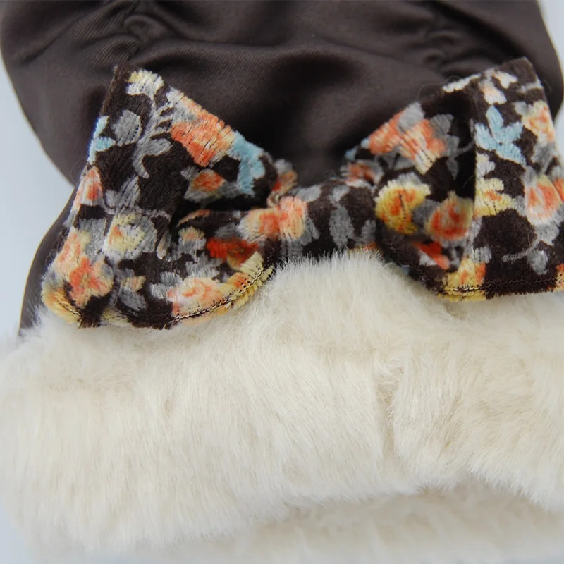 Перчатки FLYBER Elegant Women Solid с дизайном банта для зимы и осени 2020 года с полными пальцами и защитой для вождения и лыжного спорта.