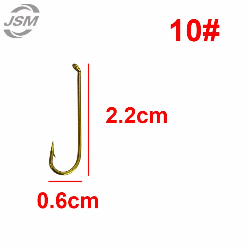 JSM 100 шт. 79580 рыболовные крючки из высокоуглеродистой стали чайного цвета с