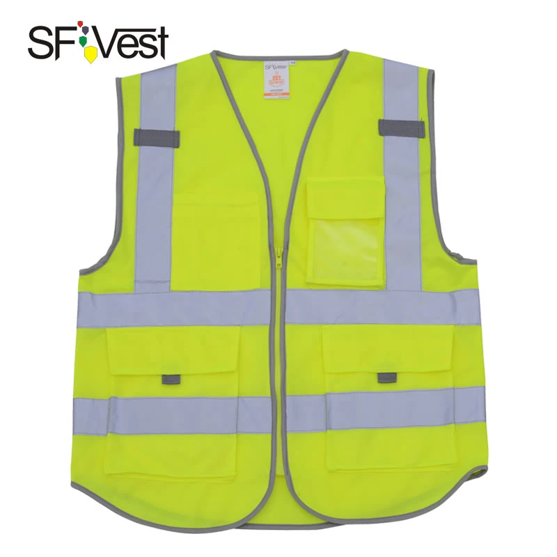 

SFvest reflective vest safety workwear yellow safety vest free shipping