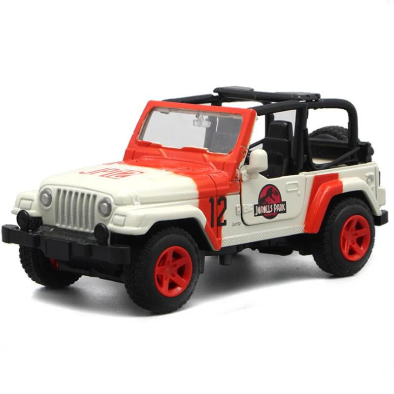 1/32 масштаб 15,5 см сплав металл литье под давлением Jeep Wrangler Парк Юрского периода внедорожник авто Модель автомобиля игрушки для детей подарки коллекция