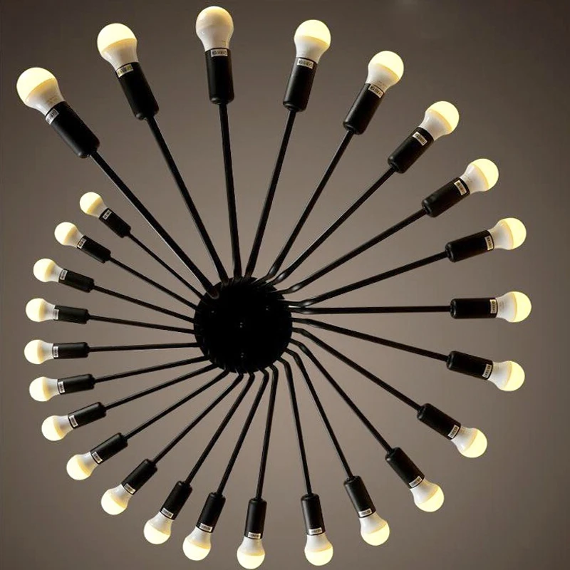 Потолочный светильник E27 в стиле ретро винтажный металлический подвесной кантри