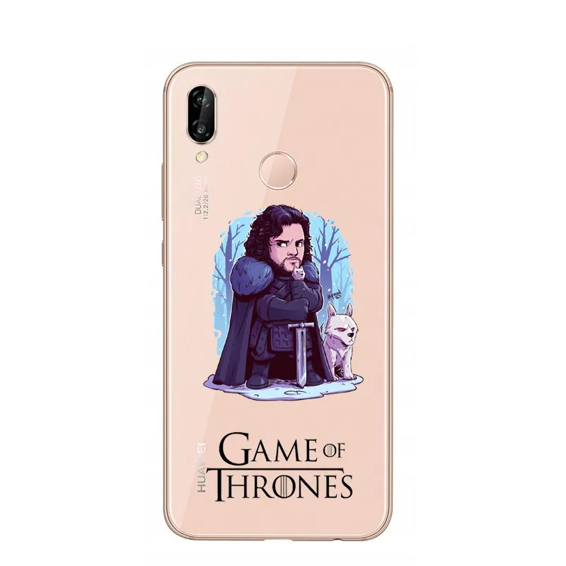 TPU Игра престолов Daenerys Dragon Jon Snow tyrion lannister мягкий чехол для huawei P20 Pro mate 20 Pro P30 Lite P20 P8 Lite P30Pro - Color: TPU