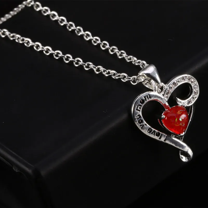 Женский кулон WalerV цветной ожерелье набор Резные буквы/I LOVE YOU MOM очаровательный