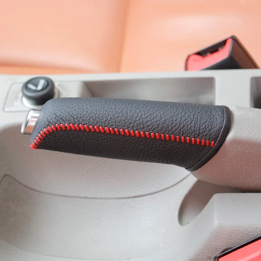 

Genuine Leather Handbrake Grips For Audi A4L Natural leather cover on the handbrake car accessories interior