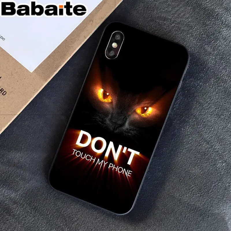 Babaite не трогайте мой телефон, классический высококачественный чехол для телефона, аксессуары для Apple iPhone 8, 7, 6, 6S Plus, X, XS, MAX, 5, 5S, SE, XR